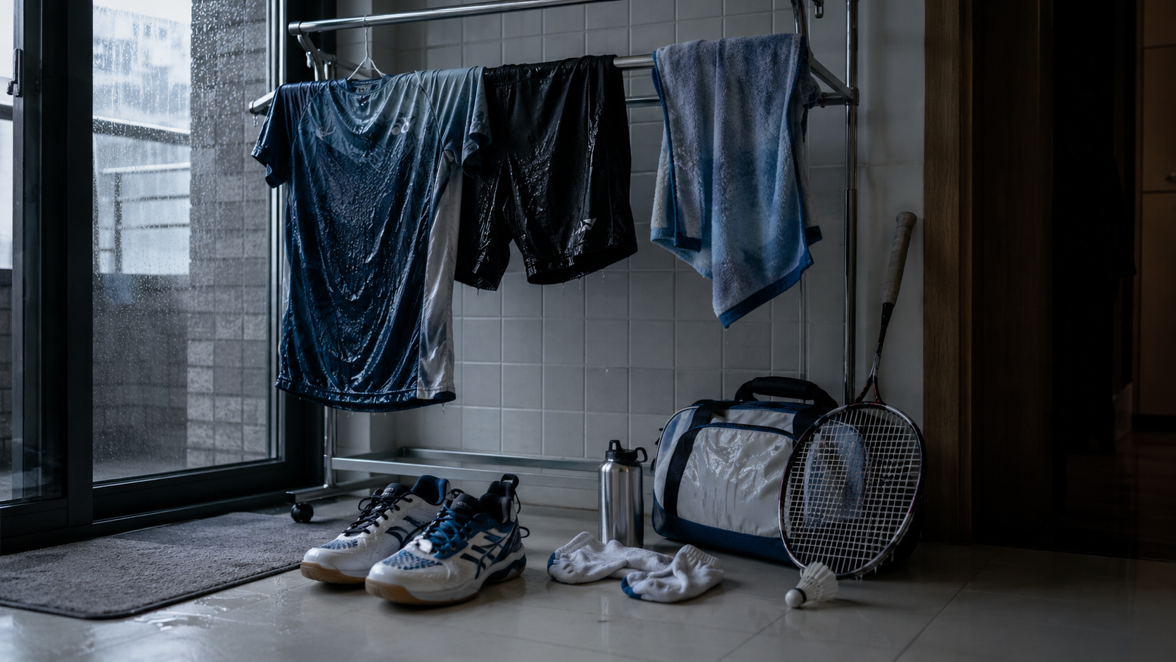wet clothes after sport